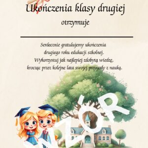 Dyplom ukończenia klasy 2 wzór 1