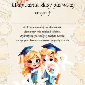 Dyplom ukończenia klasy 1 wzór 3