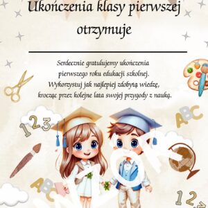 Dyplom ukończenia klasy 1 wzór 4