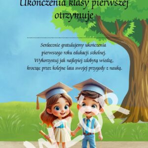 Dyplom ukończenia klasy 1 wzór 5